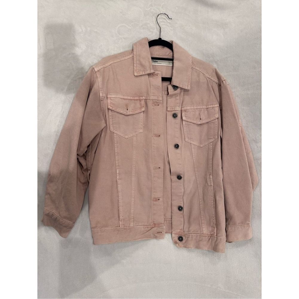 Zara XS light pink denim jacket